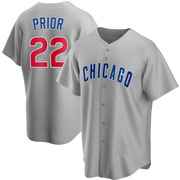 Replica Mark Prior Youth Chicago Cubs Gray Road Jersey