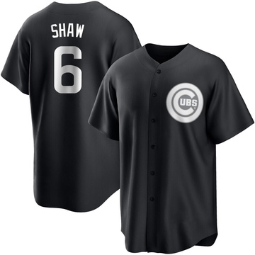 Replica Matt Shaw Men's Chicago Cubs White Black/ Jersey