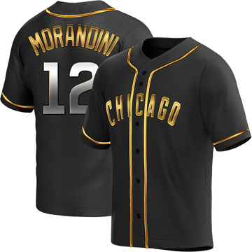 Replica Mickey Morandini Men's Chicago Cubs Black Golden Alternate Jersey