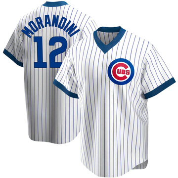 Replica Mickey Morandini Men's Chicago Cubs White Home Cooperstown Collection Jersey