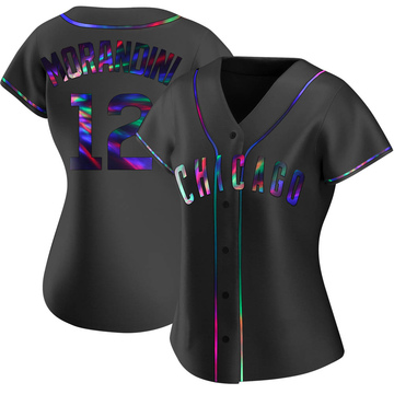 Replica Mickey Morandini Women's Chicago Cubs Black Holographic Alternate Jersey