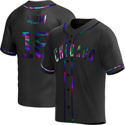 Replica Moises Alou Men's Chicago Cubs Black Holographic Alternate Jersey