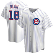 Replica Moises Alou Men's Chicago Cubs White Home Jersey