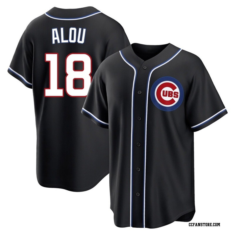Replica Moises Alou Youth Chicago Cubs Black Fashion Out Jersey