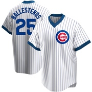 Replica Moises Ballesteros Men's Chicago Cubs White Home Cooperstown Collection Jersey