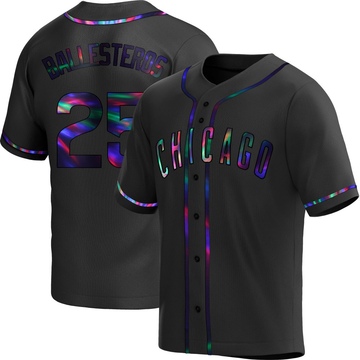 Replica Moises Ballesteros Youth Chicago Cubs Black Holographic Alternate Jersey