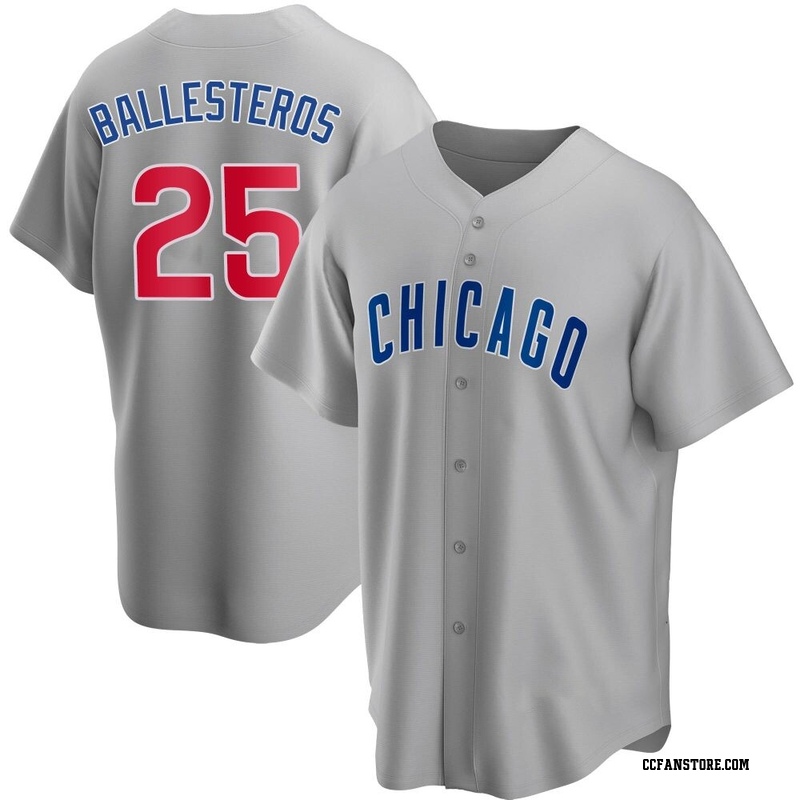 Replica Moises Ballesteros Youth Chicago Cubs Gray Road Jersey