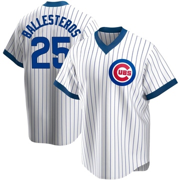 Replica Moises Ballesteros Youth Chicago Cubs White Home Cooperstown Collection Jersey