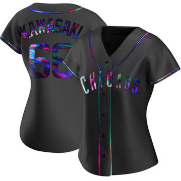 Replica Munenori Kawasaki Women's Chicago Cubs Black Holographic Alternate Jersey