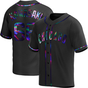 Replica Munenori Kawasaki Youth Chicago Cubs Black Holographic Alternate Jersey