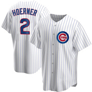 Replica Nico Hoerner Men's Chicago Cubs White Home Jersey