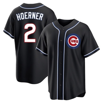 Replica Nico Hoerner Youth Chicago Cubs Black Fashion Out Jersey