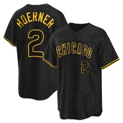 Replica Nico Hoerner Youth Chicago Cubs Black Snake Skin City Jersey