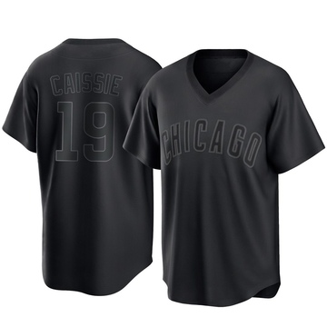 Replica Owen Caissie Youth Chicago Cubs Black Pitch Fashion Jersey