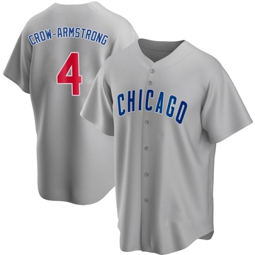 Replica Pete Crow-Armstrong Men's Chicago Cubs Gray Road Jersey