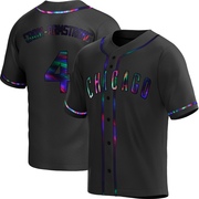 Replica Pete Crow-Armstrong Youth Chicago Cubs Black Holographic Alternate Jersey