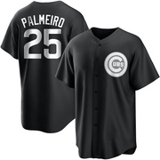 Replica Rafael Palmeiro Men's Chicago Cubs White Black/ Jersey
