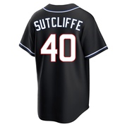 Replica Rick Sutcliffe Youth Chicago Cubs Black Fashion Out Jersey