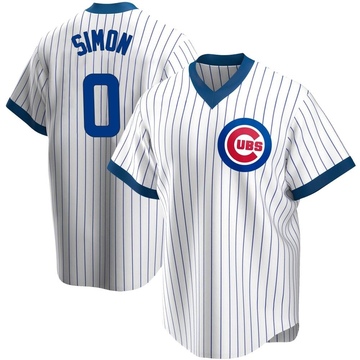 Replica Ronny Oliver Simon Men's Chicago Cubs White Home Cooperstown Collection Jersey