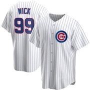 Replica Rowan Wick Men's Chicago Cubs White Home Jersey
