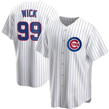 Replica Rowan Wick Men's Chicago Cubs White Home Jersey