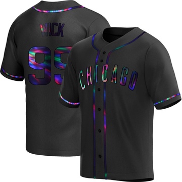 Replica Rowan Wick Youth Chicago Cubs Black Holographic Alternate Jersey