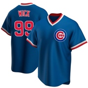 Replica Rowan Wick Youth Chicago Cubs Royal Road Cooperstown Collection Jersey