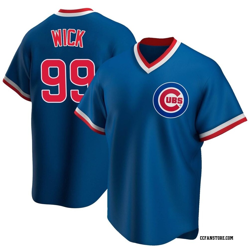 Replica Rowan Wick Youth Chicago Cubs Royal Road Cooperstown Collection Jersey