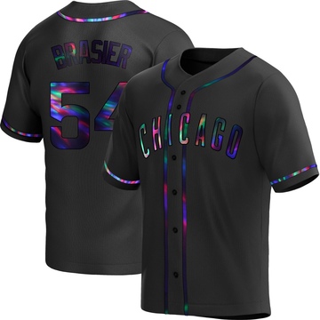 Replica Ryan Brasier Youth Chicago Cubs Black Holographic Alternate Jersey