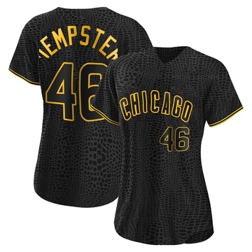 Replica Ryan Dempster Women's Chicago Cubs Black Snake Skin City Jersey