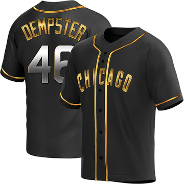 Replica Ryan Dempster Youth Chicago Cubs Black Golden Alternate Jersey