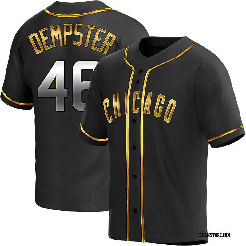 Replica Ryan Dempster Youth Chicago Cubs Black Golden Alternate Jersey