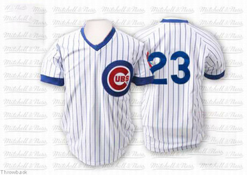 Replica Ryne Sandberg Men's Chicago Cubs White Throwback Jersey