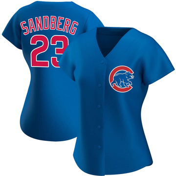 Replica Ryne Sandberg Women's Chicago Cubs Royal Alternate Jersey