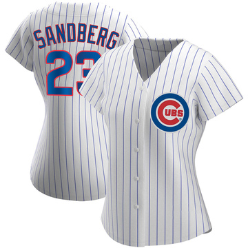 Replica Ryne Sandberg Women's Chicago Cubs White Home Jersey