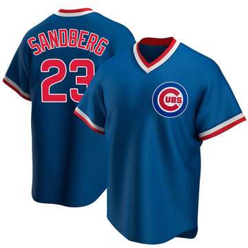 Replica Ryne Sandberg Youth Chicago Cubs Royal Road Cooperstown Collection Jersey