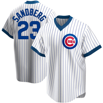 Replica Ryne Sandberg Youth Chicago Cubs White Home Cooperstown Collection Jersey