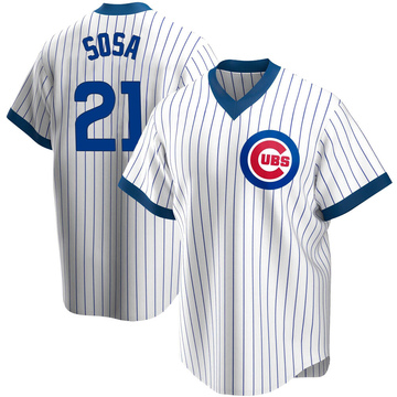 Replica Sammy Sosa Men's Chicago Cubs White Home Cooperstown Collection Jersey