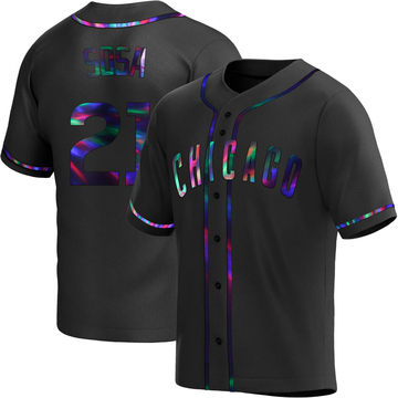 Replica Sammy Sosa Youth Chicago Cubs Black Holographic Alternate Jersey