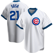 Replica Sammy Sosa Youth Chicago Cubs White Home Cooperstown Collection Jersey