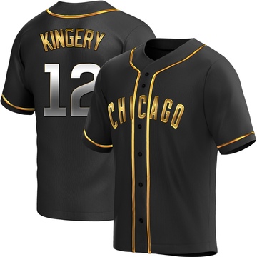 Replica Scott Kingery Youth Chicago Cubs Black Golden Alternate Jersey