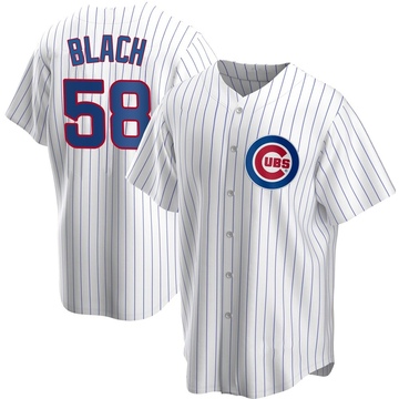 Replica Ty Blach Men's Chicago Cubs White Home Jersey
