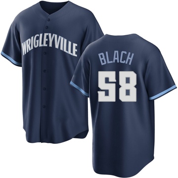 Replica Ty Blach Youth Chicago Cubs Navy 2021 City Connect Jersey