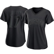 Replica Tyler Austin Women's Chicago Cubs Black Pitch Fashion Jersey