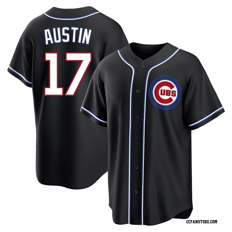 Replica Tyler Austin Youth Chicago Cubs Black Fashion Out Jersey