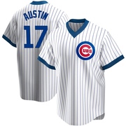 Replica Tyler Austin Youth Chicago Cubs White Home Cooperstown Collection Jersey