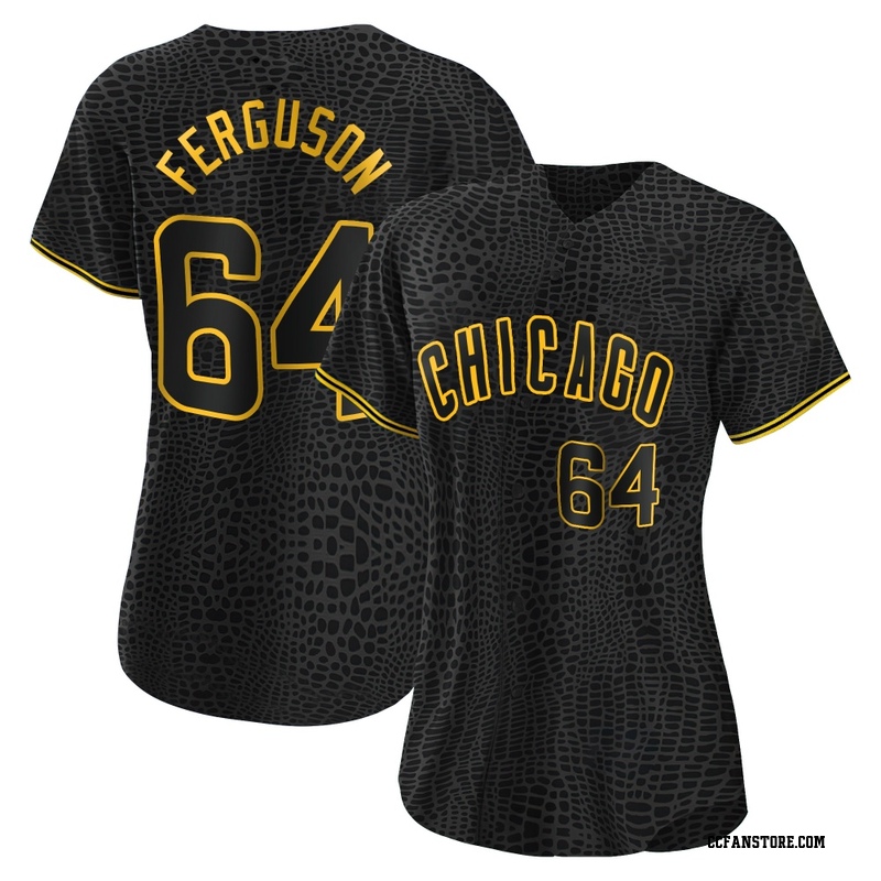 Replica Tyler Ferguson Women's Chicago Cubs Black Snake Skin City Jersey