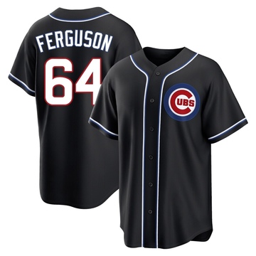 Replica Tyler Ferguson Youth Chicago Cubs Black Fashion Out Jersey