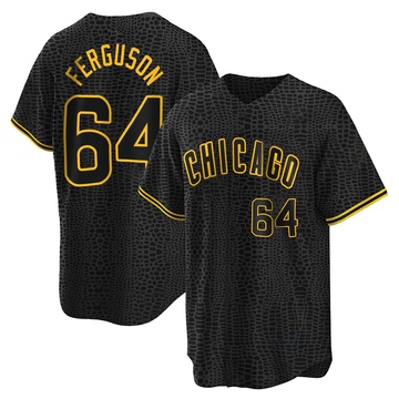 Replica Tyler Ferguson Youth Chicago Cubs Black Snake Skin City Jersey