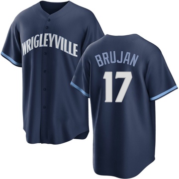 Replica Vidal Brujan Youth Chicago Cubs Navy 2021 City Connect Jersey